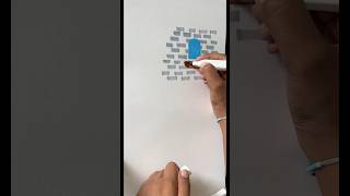 Easy drawing with markers✍️ shortsfeed art trending youtubeshorts easydrawingideasforkids [upl. by Nrol]