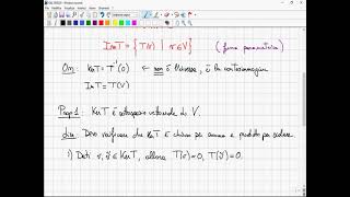 GAL  Applicazioni Lineari  Nucleo e Immagine [upl. by Sherm661]