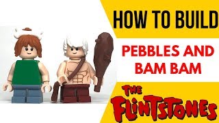 PEBBLES and BAM BAM from the Flintstones  Custom LEGO minifigs [upl. by Gran]