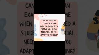 How to Support Students with Special Needs  Teacher Interview Example Answer education teaching [upl. by Meirrak]