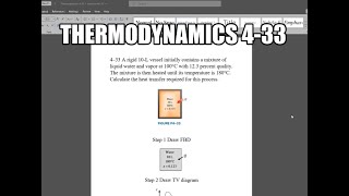 Thermodynamics 433 A rigid 10L vessel initially contains a mixture of liquid water and vapor at [upl. by Ainegul]