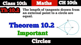 Theorem 102 explained class 10 maths  Circles  class10ncert mathsshortsviralvideo [upl. by Brecher]