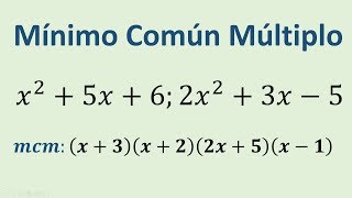 Minimo comum multiplo de polinomios ejercicios resueltos ejemplo 06 [upl. by Ninehc473]