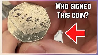 A Signed Coin Book Finds Awesome Roly Over Bags 50p Coin Hunting [upl. by Dupaix968]