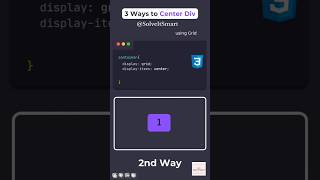 🔥3 Ways to Center Div  Master the art of div centering with these 3 easy CSS technique  Web Design [upl. by Miguelita30]