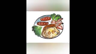 DRAWING FOOD EASILY shots food digitalart [upl. by Aleyak]