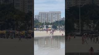 Walk Beach Brazil 4k beach tourism beachwalk São Paulo Gja [upl. by Naillimixam856]