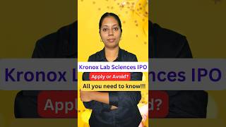 Kronox Lab Sciences IPO short review ipo upcomingipo nifty50 [upl. by Anthe]