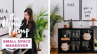 Awkward Small Space Gets A Major Makeover On A Budget  The Home Primp [upl. by Sirref]