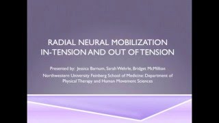 Mobilization of the radial nerve Physical Therapy [upl. by Aratahc]