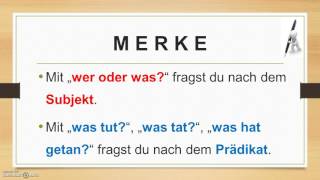 Satzglieder Subjekt Prädikat Objekt Dativobjekt Akkusativobjekt [upl. by Hachmin]