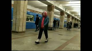 Новосибирский метрополитен станция Октябрьская Novosibirsk metro October st [upl. by Alaik]