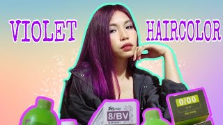 DIY DYEING MY HAIR  COLOR PURPLE  NO BLEACH  BREMOD [upl. by Perice]