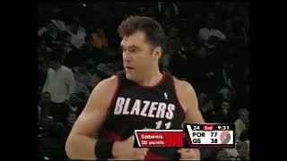 Throwback Arvydas Sabonis Near Perfect Game 32 PTS 92 FG 10 REBS 6 BLKS [upl. by Rydder]