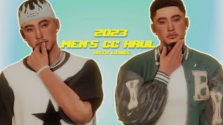 MY MUST HAVE MALE CC  SIMS 4 URBAN CC HAUL 2023 [upl. by Ahsirak]