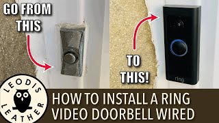 How to Install Ring Video Doorbell Wired Easy  NEW HOUSE EP 5 [upl. by Toogood]