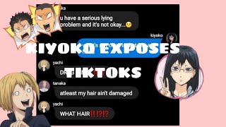 Haikyuu Kiyoko Exposes Tiktoks Part 4 💖 [upl. by Stubbs]