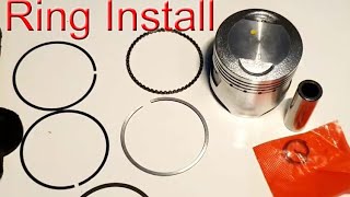 how to install ring Piston Honda CD70cc PISTON RING INSTALLATIONRingpistonCompany setting ring [upl. by Nade]