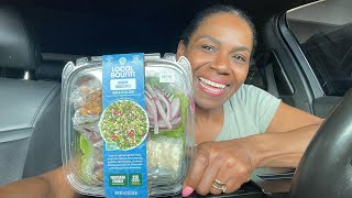 Food Review Greek Feta Salad with Baked Fish [upl. by Niatsirk365]