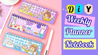 DIY weekly planner notebook  how to make a cute planner notebook [upl. by Ardehs712]