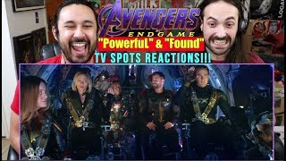 AVENGERS ENDGAME  quotPowerfulquot amp quotFoundquot TV SPOTS  REACTIONS [upl. by Ecirahs]