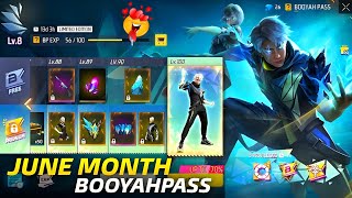 JUNE MONTH BOOYAH FULL REVIEW 😍  JUNE BOOYAH PASS FREE FIRE 2024  NEXT BOOYAH PASS IN FREE FIRE [upl. by Airasor]