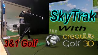 Trying the Creative Golf 3d software with the SkyTrak Golfsimulator 3amp1 Golf [upl. by Yarled354]