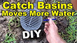 2 Catch Basin Collect MORE Water than 40 feet of French Drain [upl. by Hogen]