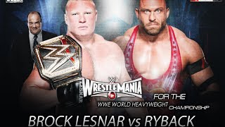 Brock Lesnar vs Ryback  Wrestlemania Promo Reupload [upl. by Bogusz627]