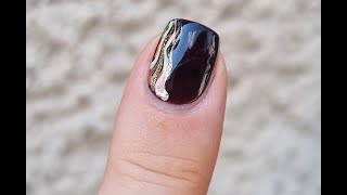 Dark Chocolate Autumn Nails  Elegant Brown Nail Art Tutorial  DIY Manicure [upl. by Irual]