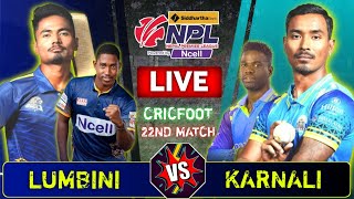 Karnali Yaks vs Lumbini Lions Live Score amp Commentary  Npl 2024 Match 22  Nepal Premier League [upl. by Aisats]