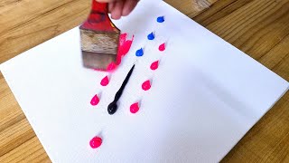 Easy Acrylic Painting Technique  Step By Step  Simple Abstract Painting For Beginners [upl. by Gastineau]