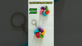 CROCHET WINDMILL KEYCHAIN GANTUNGAN KUNCI KINCIR ANGINDIY TUTORIAL [upl. by Anirbed505]