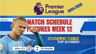 English Premier League Schedule 2024 Week 12 Live Sky Sport  MAN CITY vs TOTTENHAM [upl. by Anaillil525]