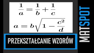 Przekształcanie wzorów 4 [upl. by Annekim]