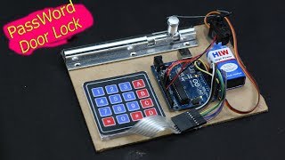 How to Make Password Door Lock  Arduino Project [upl. by Dallman]