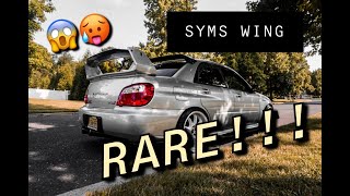 RARE SYMS WING INSTALL 2004 STI [upl. by Dnalloh963]