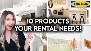 10 BEST RENTER FRIENDLY IKEA PRODUCTS  ORGANIZATION  DECOR [upl. by Solracsiul723]