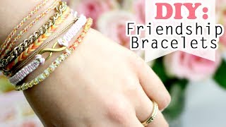 DIY 4 Ways how to make Easy Friendship Bracelets [upl. by Nagem338]