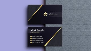 How To Create Business Card  Adobe Photoshop Tutorial [upl. by Deery949]