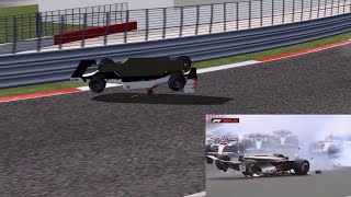 Guanyu Zhou F1 Crash Recreation NR2003 [upl. by Anahsal]