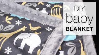 Easy DIY Baby Blanket Sewing Tutorial [upl. by Karlis]