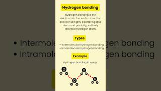 hydrogen bonding definition  hydrogen bonding types  define hydrogen bond with example shorts [upl. by Hendricks]