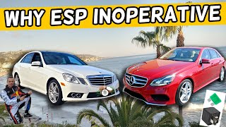 WHY ESP INOPERATIVE MERCEDES W212 E CLASS E350 E400 E250 E200 E220 E250 CDI BLUETEC [upl. by Nnylesor]