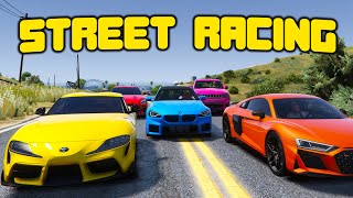 Street Racers VS Cops In GTA 5 RP [upl. by Heti189]