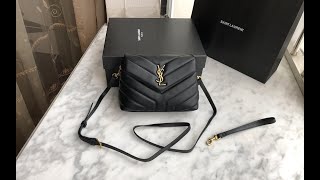 Saint Laurant Loulou Yoy Black Quilted Leather Crossbody Bag Review [upl. by Nirroc899]