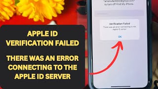 Apple ID Verification Failed There was an error connecting to the Apple ID Server  4 ways to fix [upl. by Niuq320]