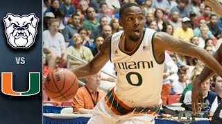 Miami vs Butler Basketball Highlights 201516 [upl. by Haidedej]