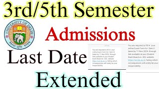 35 Semester Admission last date extended  SOL 3rd  5th Sem Exam form 202425 last date extended [upl. by Nievelt391]