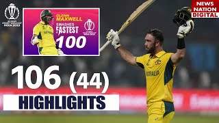 Glenn Maxwell Century Highlights Maxwell Hitting fastest 100 in 40 balls  AUS vs NED Highlights [upl. by Camilia]